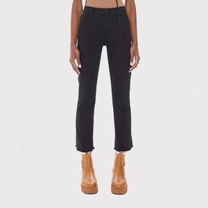 MOTHER THE RASCAL ANKLE FRAY JEAN IN PITCH SIZE 26